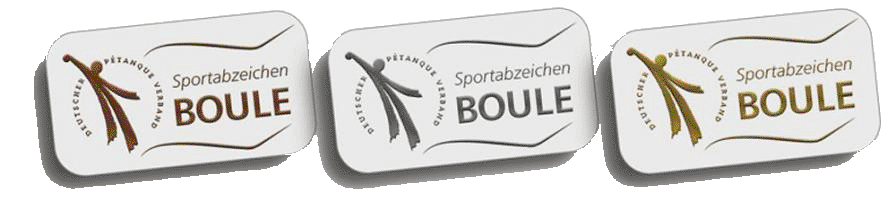 Medaillien des Breitensportkonzepts des Deutschen-Petanque-Verband.
